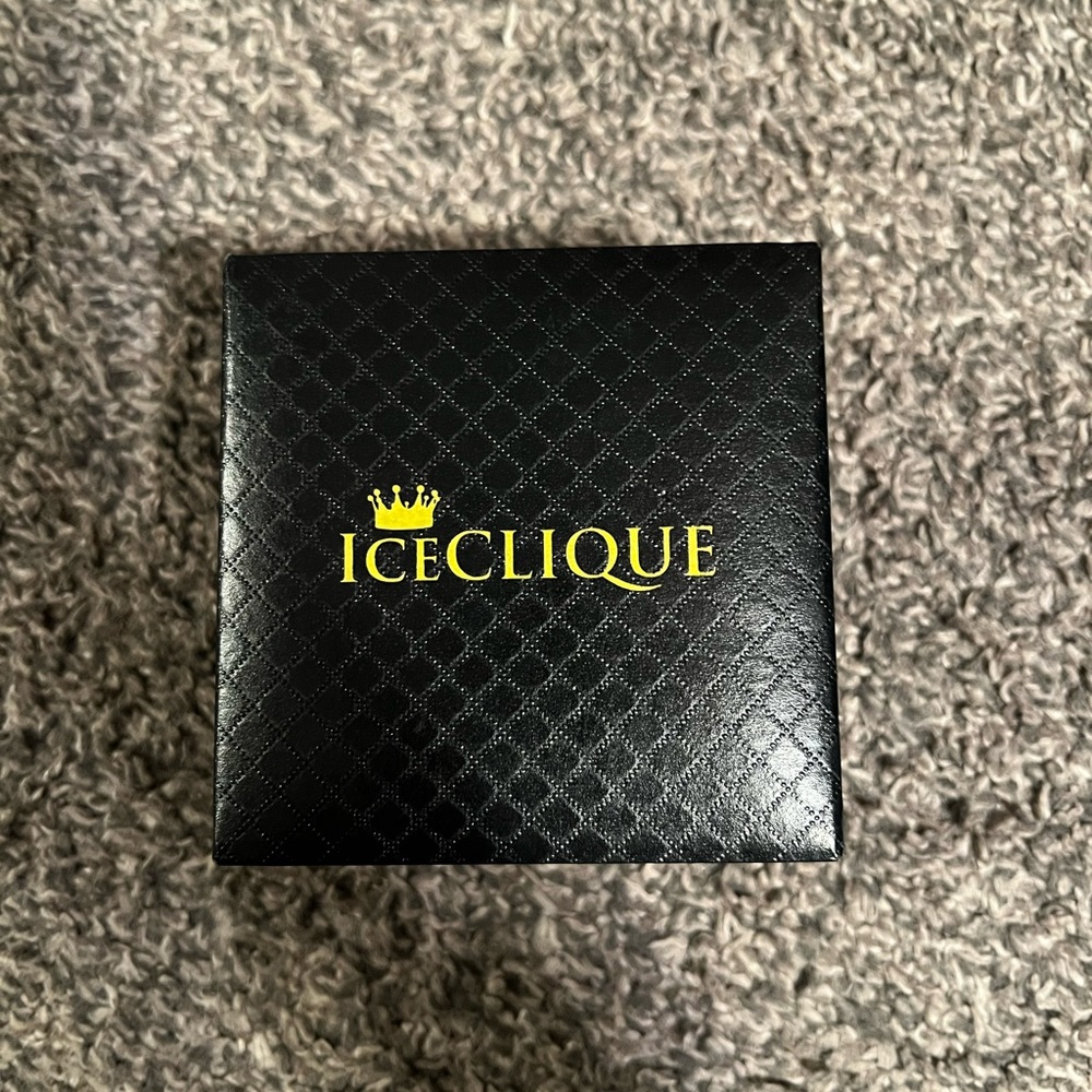 BRAND NEW Ice clique Golden tennis chain and bracelet. Never before worn